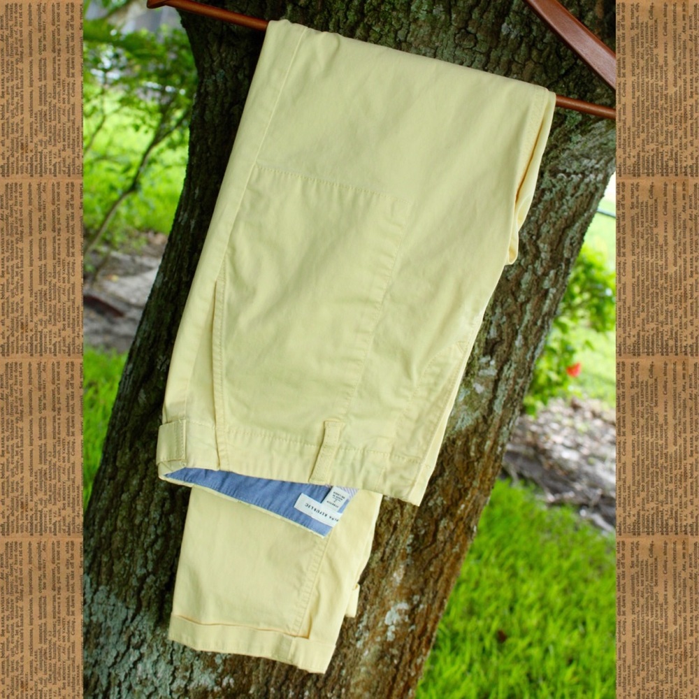 banana republic yellow pants